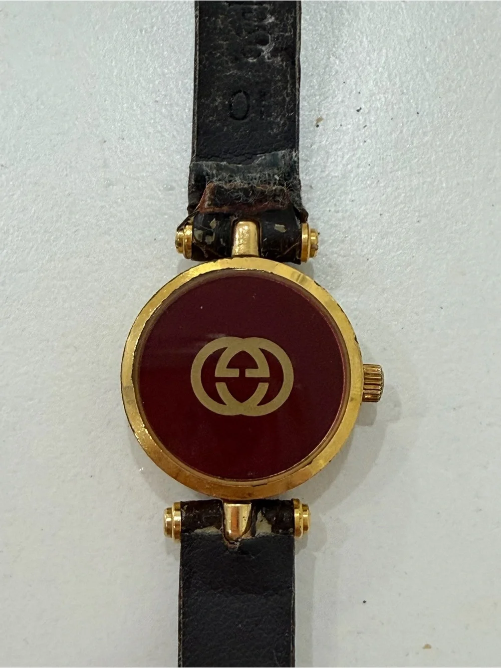 Vintage Gucci 3000L Sherry Web Stripe Watch - Picture 3 of 10